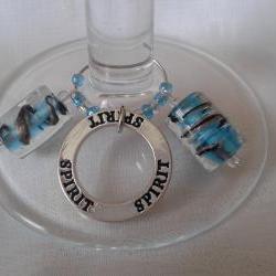 Set of 6 wine glass charms